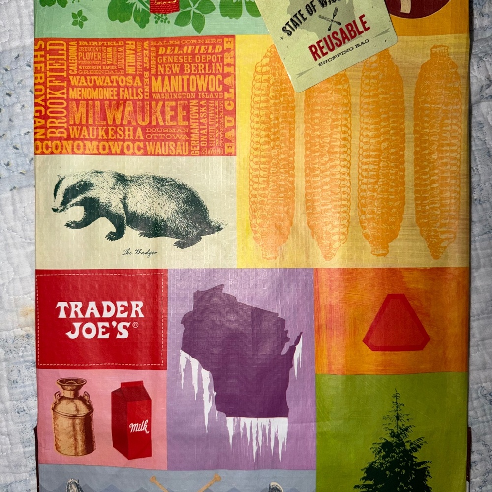 Trader Joe’s WISCONSIN Reuseable Grocery Shopper Tote